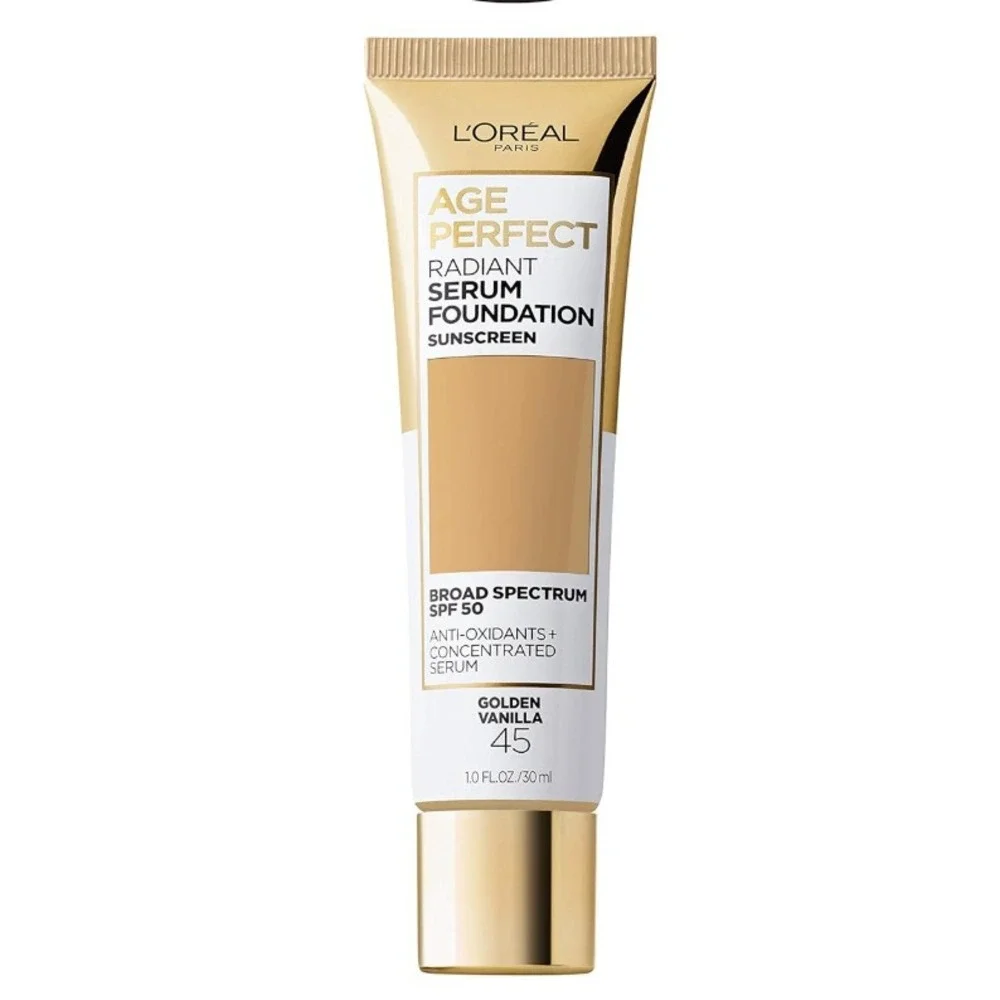 L'Oreal Age Perfect Radiant Serum Foundation SPF 50 Golden Vanilla 45 1oz